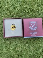 Official West Ham United FC 125 Years Gold Crest Pin Badge In Box RRP £8