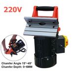 220V  Straight Edge Chamfering Beveling Machine 15°-45° Portable Chamfer Machine