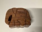 Elephant Hand Made Brown Wooden Puzzle Box Made In India