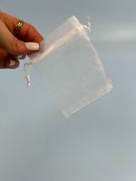 White Organza Gift Bag - 7cm x 9cm - Pack of 1000 - BARGAIN PRICE!!