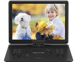 DBPOWER 16.9 Portable DVD Player with 14.1 Swivel HD Large Screen with 6 HRS Fun
