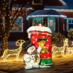 Christmas Silhouette Lights Postbox Snowman Indoor Outdoor Festive Decoration