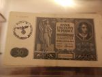 Rare Banknote 50 Zlotych Krakow 1941 German Occupation Poland WWII