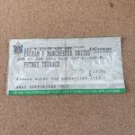 2000-01 Fulham B Manchester United FA Cup Ticket