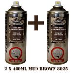 Mud Brown RAL 8025 Matte Spray Paint 400ml | 2 Pack | Model Railway Scenery Army