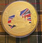 Icons of a Nation Westminster Abbey Gold-Plated Cu Proof Medal 2017 COA 00410