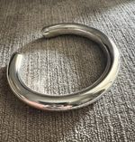 Heavy 4 OZ Torque Bangle Sterling Silver Plain Polished