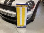 Original Tin 1973 Michelin Tyres Pressure Sign,super.