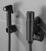 DOUCHE BIDET SHATTAF BLACK MUSLIM SHOWER SPRAY BRASS THERMOSTATIC KIT SET