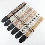 5cm Colourful Diamond-Pattern Guitar Strap Jacquard Wide Belt Crossbody Soft