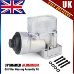 Upgd. Full-Alum Oil Cooler Filter Housing Kit For VW Audi Seat Skoda 1.6&2.0 TDI