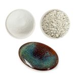 Thompson Crackle Enamel Powder & Frit, Clear & White 80 or 6/20 Mesh