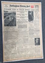 NOTTINGHAM EVENING POST WELSH MINERS 12 NOVEMBER 1934 ORIGINAL NEWSPAPER