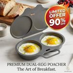 Microwave Egg Poacher Mold With Lid & Handle Dual Cavity Steamer Omelette Maker