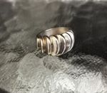 Ring silver 925 band ring massive modern striking 17 mm 8.5 g