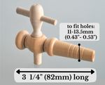 Wooden Barrel Tap 82mm / 3.1/4" Spigot for Wine Making / Ceramic Jar Taps, Wood