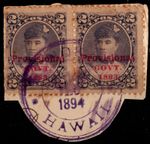 Hawaii Stamp Scott 57 Used Pair on Piece w Honokaa Cancel Queen Liliuokalani