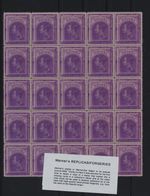 FORGERY - Sheet of Werner's FORGERY/REPLICA of Siam Thailand - unissued Violet