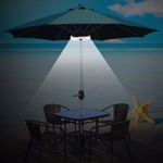 White 20+4 Roman Light Detachable Outdoor Cordless Patio Umbrella Pole Light