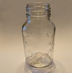 Antique/Vintage Horlicks Malted Milk Glass Screw Top Jar, Bottle, Collectable.