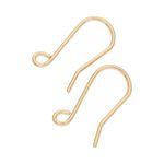 9ct Yellow Gold Fish Hook Earring Wire Findings Pair