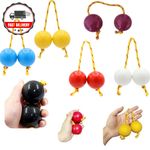 1 Pair Sand Egg Asalato African Shakers Rhythm Fingertip Abs Sand Ball for Kasha
