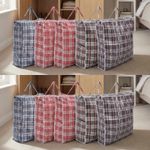 10x JUMBO LAUNDRY BAGS Zipped Reusable Large Strong Shopping Storage Bag Moving