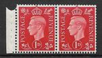 QB12a 1d Red Booklet pane Inverted perf E with sheet punch hole UNMOUNTED MINT