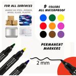 Permanent Marker Pens - 2.0 mm Bullet Tip - High Quality Fine Waterproof Markers