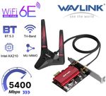 WiFi 6E Intel AX210 AX5400 PCIe WiFi Card Tri-band Wireless Adapter Bluetooth5.3