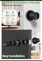 Smart lock, Smart door knob. Fingerprint, app, code control