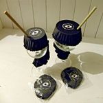 2 sizes of Anti spiking drink covers for wine, gin and cocktail glasses set of 2