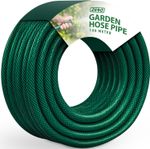 GARDEN HOSE PIPE HEAVY DUTY REINFORCED BRAIDED PVC WATERING HOSEPIPE REEL GREEN