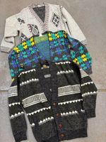 Vintage wholesale Crazy print cosby cardigans sweaters jumpers 90s  x 50