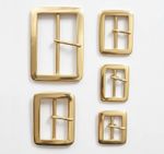 Brass Belt Buckle Rectangular  75mm 50mm 45mm 37mm 32mm Centre Bar Buckle