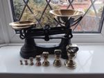 Vintage Librasco Scales - Complete Set 7 Brass Bell Weights imperial