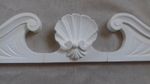 A classical style shell design door window pediment frame architrave 87cm long 
