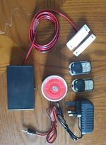 Shed Alarm, door magnet 12v/240v security system Shed, Lock up remote option
