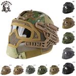 Tactical G4 Helmet Full Face Mesh Mask Goggles Armor Protective PJ FAST Helmets