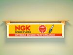 NGK Spark Plugs Banner Car Motorcycle Retro Style Workshop Garage Wall Display