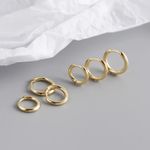 9CT GOLD SLEEPER HOOP EARRINGS - Sizes: 12mm / 14mm / 18mm / 25mm / 30mm (PAIRS)