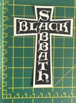 Black Sabbath Cross 10Cm High Printed Sew On Patch Officially Licensed Patch