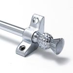 Satin Chrome Stair Rods - 3/8" x 28.5" - Simplicity Range -  Thistle Finial