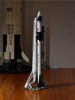 1:233 Scale SpaceX Model Falcon 9 Dragon Aerospace with Launch Tower
