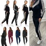 Women’s Long Sleeve 2 PC Lounge Wear Set Round Neck Comfy Casual Tracksuit