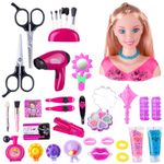 Kids Hairdressing Makeup Dolls - Doll Toy for Hair Styling, 6-8 inches, Pink 