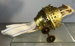 VINTAGE DOUBLE BURNER OIL LAMP BRASS BURNER-WICK - IN WORKING ORDER 38mm Thread