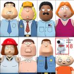 8 x Custom Lego Family Guy Peter Griffin cartoon Hero Mini Figure Toy