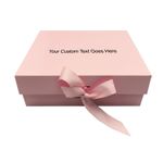 Personalised Gift Box 26x18.5x8.3CM, with Lid, Ribbon and Magnetic, Large Closur