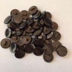 10/20/50 x 14mm Glossy Flat Top Brown Buttons With Shank Sewing/Knitting/Crafts